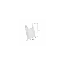 Sac bretelles blanc PEBD 50 µ - 50 x 30 + 14 cm - par 500