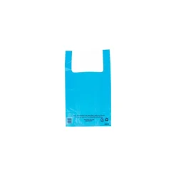 Sac bretelles bleu PEBD 50 µ 45 x 26 + 6 cm - par 500