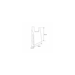 Sac bretelles en rouleau 13 µ 45 x 26 + 6 cm - par 800