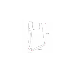 Sac bretelles "joyeuses fêtes" BD 50 microns 26 x 6 x 45 cm - par 500