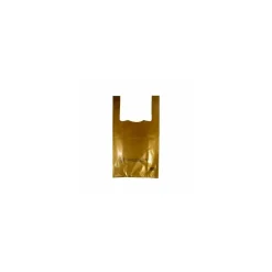 Sac bretelles or PEBD 50 µ 45 x 26 + 6 cm - par 500