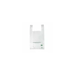 Sac bretelles plastique BD 50 microns blanc 21 x 6 + 6 x 40 cm - par 1000