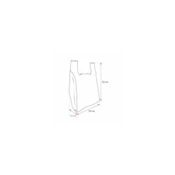 Sac bretelles plastique BD 50 microns transparent 35 x 15 + 15 x 55 cm - par 500