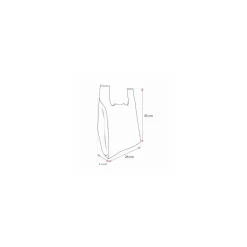 Sac bretelles rose PEBD 50 µ 45 x 26 + 6 cm - par 500