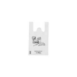 Sac bretelles "Snacking" PEBD 50 µ 45 x 26 + 6 cm - par 100