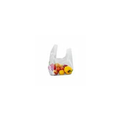 Sac bretelles translucide PEBD 50 µ 45 x 26 + 6 cm - par 500