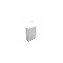 Sac cabas argent à poignées torsadées 18 x 8 x 22 cm - par 50