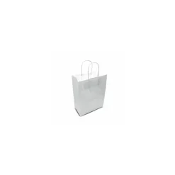 Sac cabas argent à poignées torsadées 23 x 12 x 30 cm - par 50