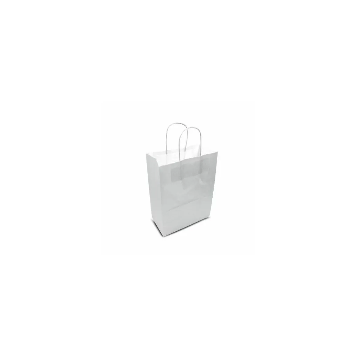 Sac cabas argent à poignées torsadées 23 x 12 x 30 cm - par 50