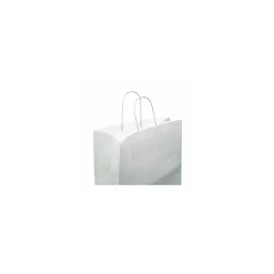 Sac cabas argent à poignées torsadées 35 x 14 x 40 cm - par 50
