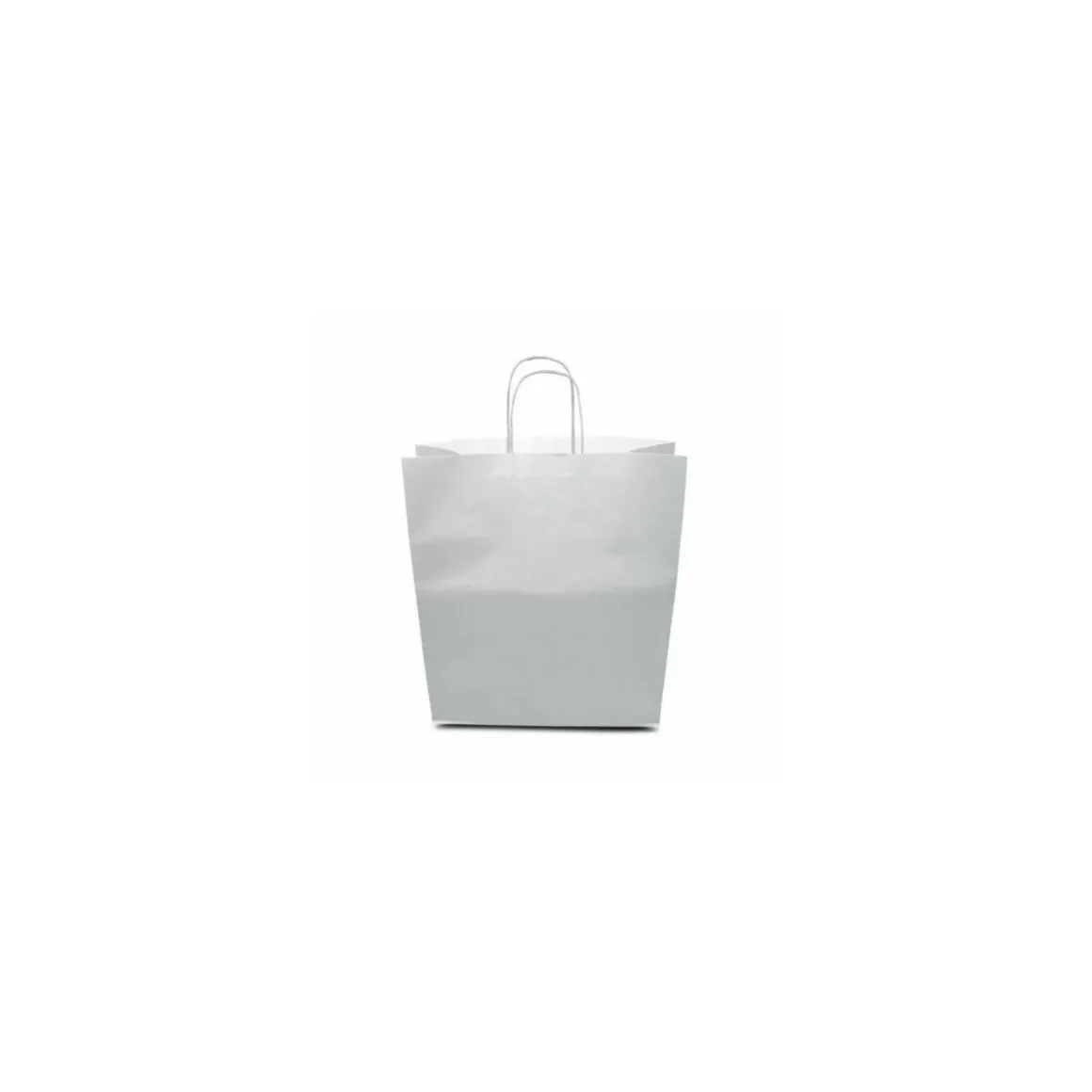 Sac cabas argent à poignées torsadées 35 x 14 x 40 cm - par 50