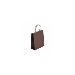 Sac cabas chocolat à poignées torsadées 35 x 14 x 40 cm - par 50