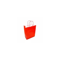 Sac cabas rouge à poignées torsadées 23 x 12 x 30 cm - par 50