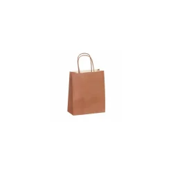 Sac cabas terracotta à poignées torsadées 23 x 12 x 30 cm - par 50
