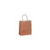 Sac cabas terracotta à poignées torsadées 35 x 14 x 40 cm - par 50