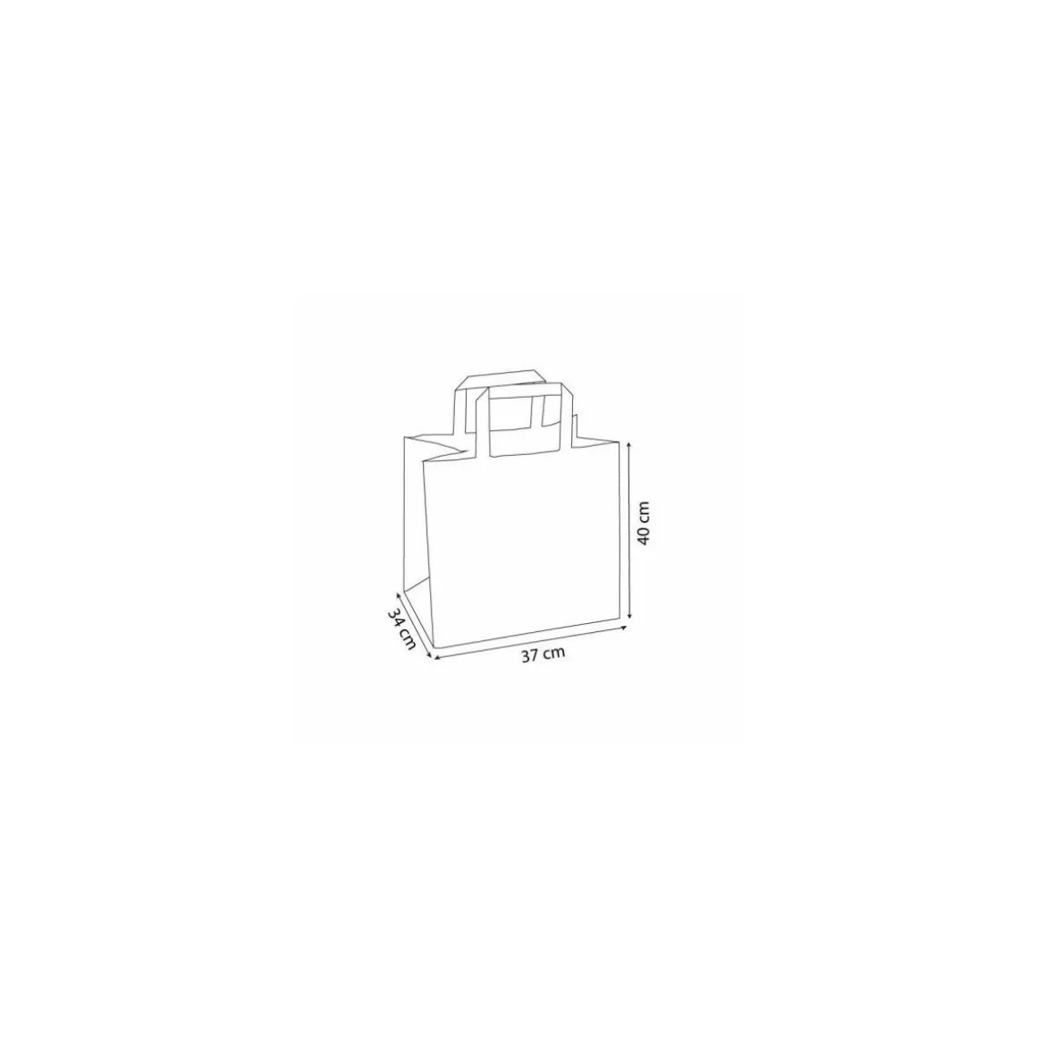 Sac cabas traiteur plastique avec renfort de fond 37 x 34 x 40 cm - par 20