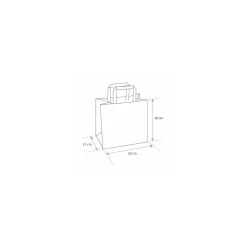 Sac cabas traiteur plastique avec renfort de fond 22 x 21 x 28 cm - par 25