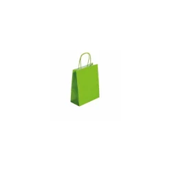 Sac cabas vert acidulé à poignées torsadées 35 x 14 x 40 cm - par 50