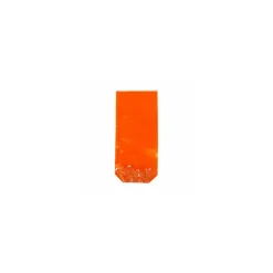 Sachet confiseur fond carton JOYEUSES PAQUES ORANGE 10 x 22 cm - par 100