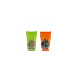 Sachet confiseur fond carton JOYEUSES PAQUES ORANGE 12 x 27,5 cm - par 100