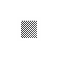 Sachet kraft ouvert 2 côtés damier noir 17 x 18 cm - par 500