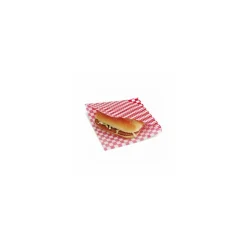Sachet kraft ouvert 2 côtés damier rouge 17 x 18 cm - par 500