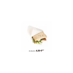 Sachet kraft ouvert sur 2 côtés blanc 18 x 18,5 cm - par 100