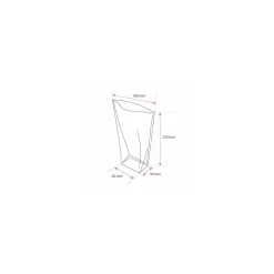 Sachet Natureflex écorné fond carton biodégradable 10 x 22 cm - par 100