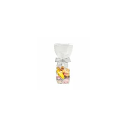 Sachet plastique fond carton "Dentelle blanche" 12 x 26 cm - par 100