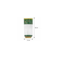 Sachet plastique fond carton "Cadeau Noël" 10 x 26 cm - par 100