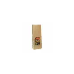 Sachet SOS kraft brun vergé avec fenêtre 10 + 5,5 x 29 cm - par 100