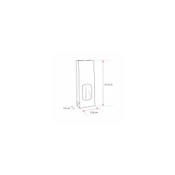 Sachet SOS kraft brun vergé avec fenêtre 13,6 + 7,5 x 31,5 cm - par 100