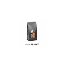 Sachet SOS kraft noir avec fenêtre 13,5 + 7,5 x 31,5 cm - par 100