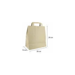 Sac kraft brun 26 x 29+ 14 cm - par 250