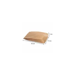 Sac kraft brun 35 x 17 + 7 cm - par 1000