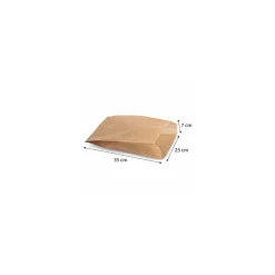 Sac kraft brun 35 x 25 + 7 cm - par 1000