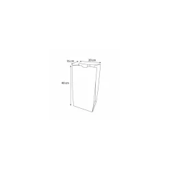 Sac kraft brun 40 x 20 + 16 cm - par 500