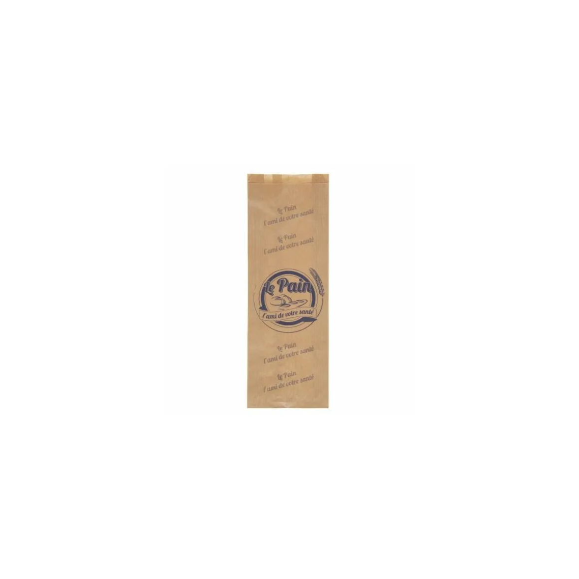 Sac à pain kraft bleu 49 x 17 + 3,5 cm - par 250