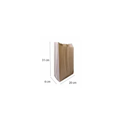 Sac papier à fruits et légumes brun neutre 2 kg - par 1000