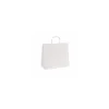 Sac papier kraft blanc à poignées torsadées 45 + 17 x 48 cm - par 50
