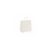 Sac papier kraft blanc à poignées torsadées 35 + 14 x 44 cm - par 50