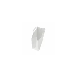 Sac papier kraft blanc à poignées plates 32 + 15 x 40 cm - par 50