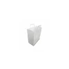 Sac papier kraft blanc à poignées plates 26 + 14 x 32 cm - par 50