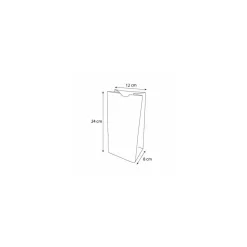 Sac papier kraft brun fond SOS 12 + 8 x 24 cm - par 1000