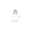 Sac papier kraft brun à poignées torsadées avec fenêtre 11,5 + 6,5 x 14,7 cm - par 25