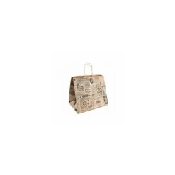 Sac papier kraft brun à poignées torsadées "Times" 26 + 14 x 32 cm - par 250