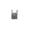 Sac plastique bretelles argent PEBD 50 µ 45 x 26 + 6 cm - par 500