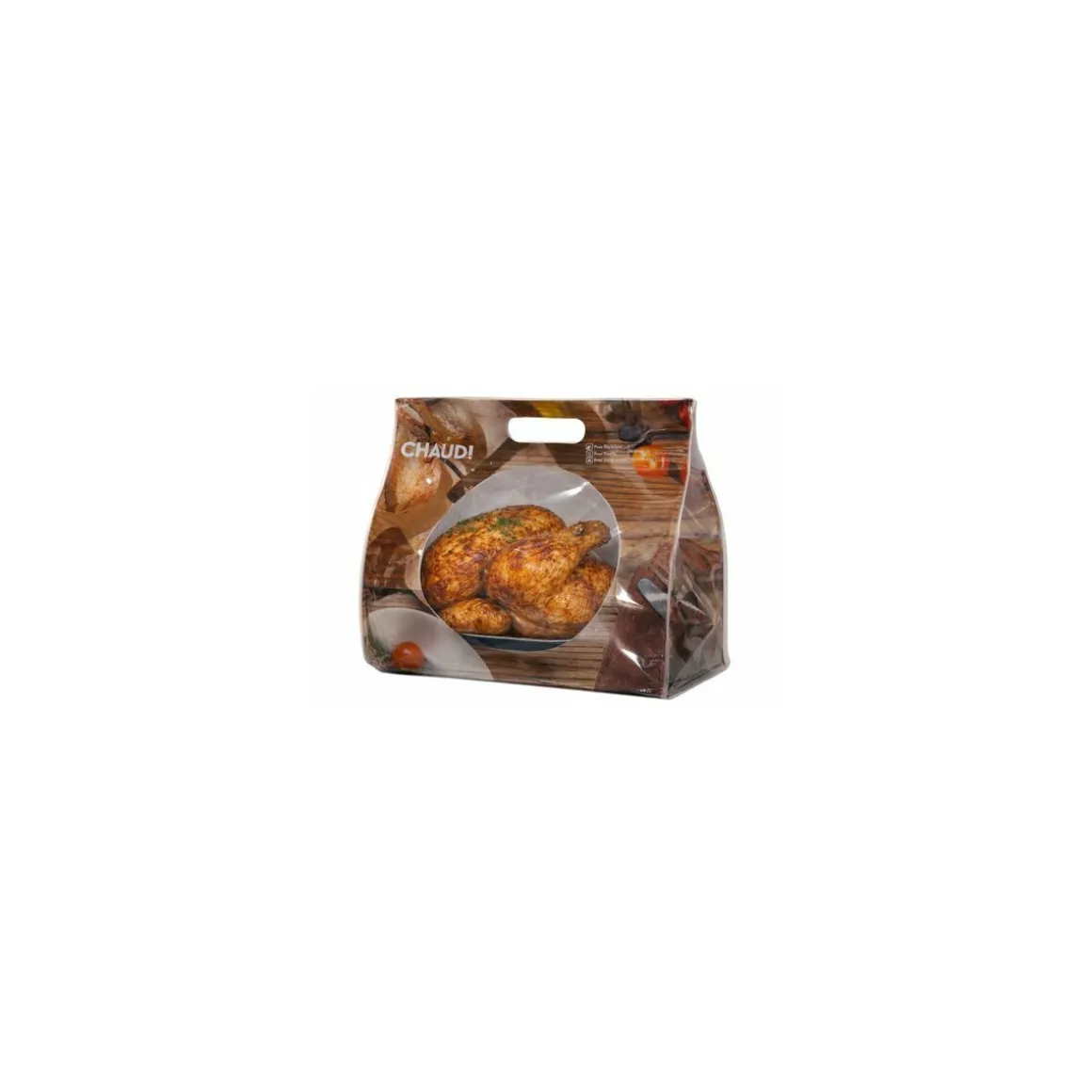 Sac à poulet plastique 31 x 25 + 2 x 7,5 cm - par 500