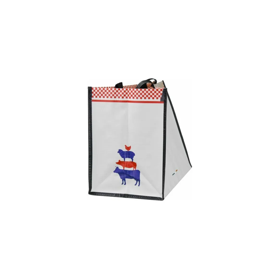 Sac réutilisable PP tissé "La viande comme vous l'aimez" 27 x 36 + 20 cm - par 125