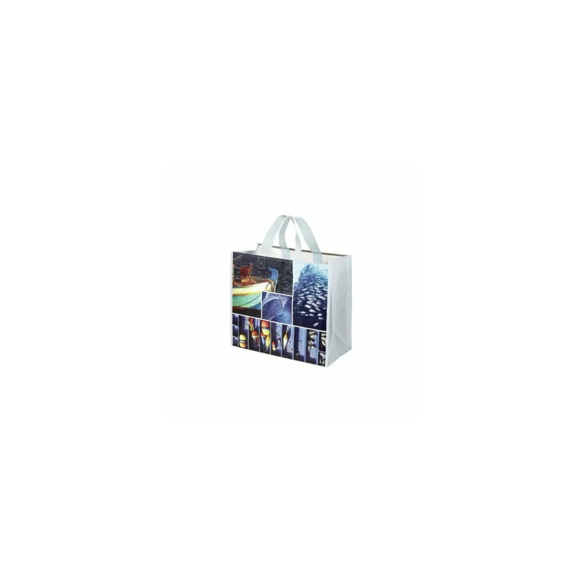 Sac réutilisable PP tissé "Poissonnerie" 40 x 35 + 20 cm - par 100